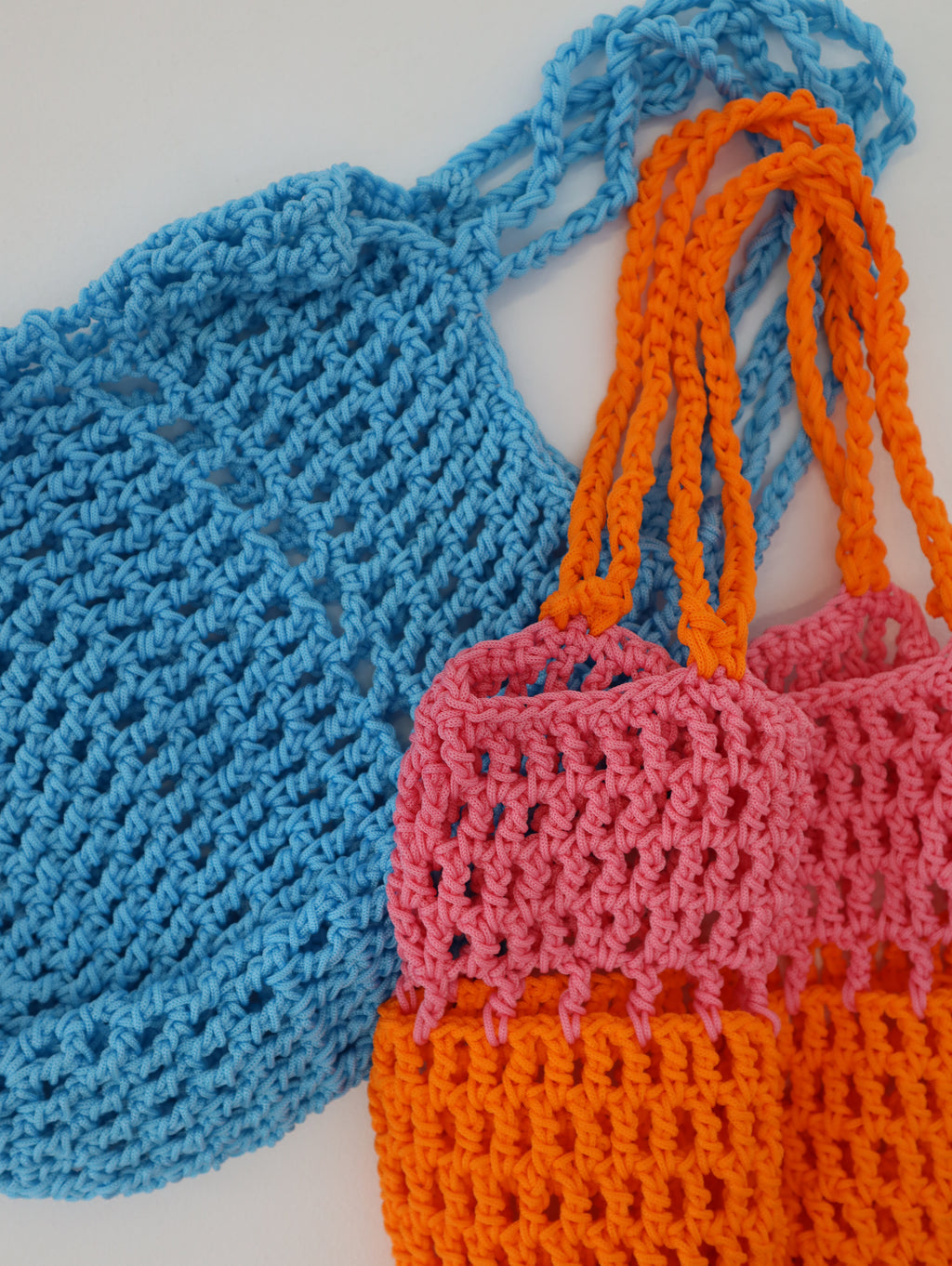 Knot & Soul Hand Crochet Bag | Orange + Hot Pink