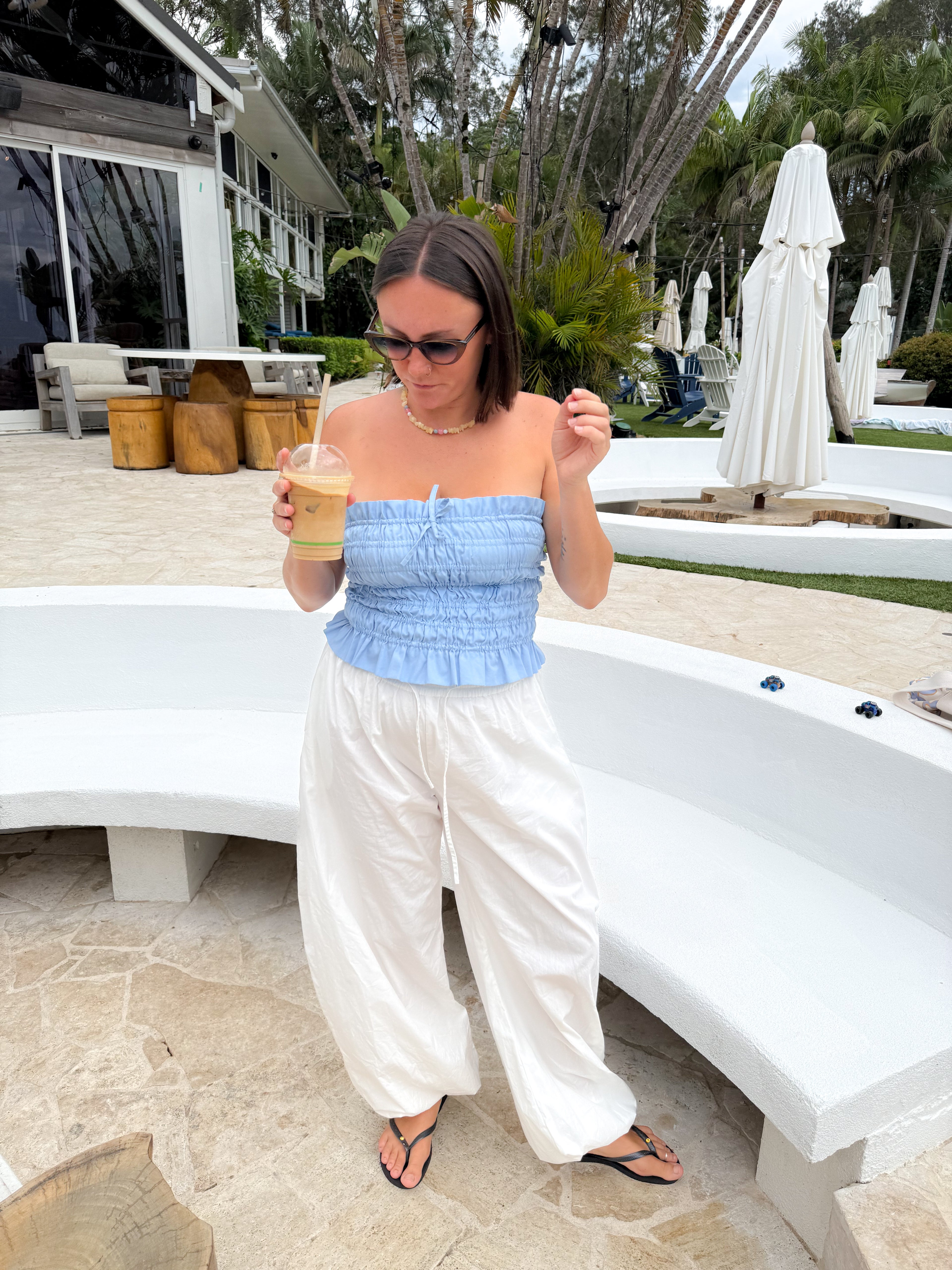 Jinni Balloon pants | Chic White Cotton