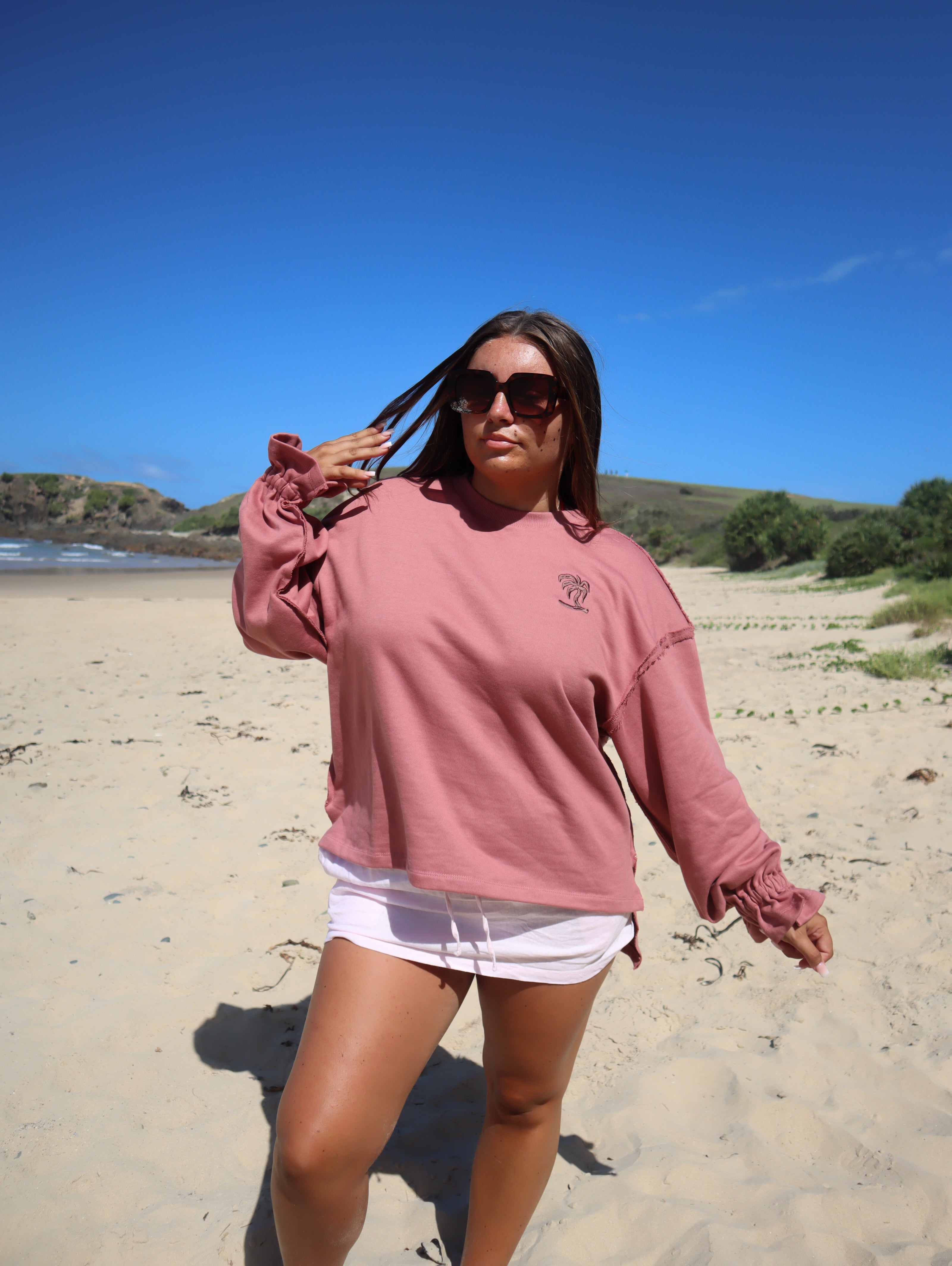The Lila Sweat | Dusty Bloom French Terry