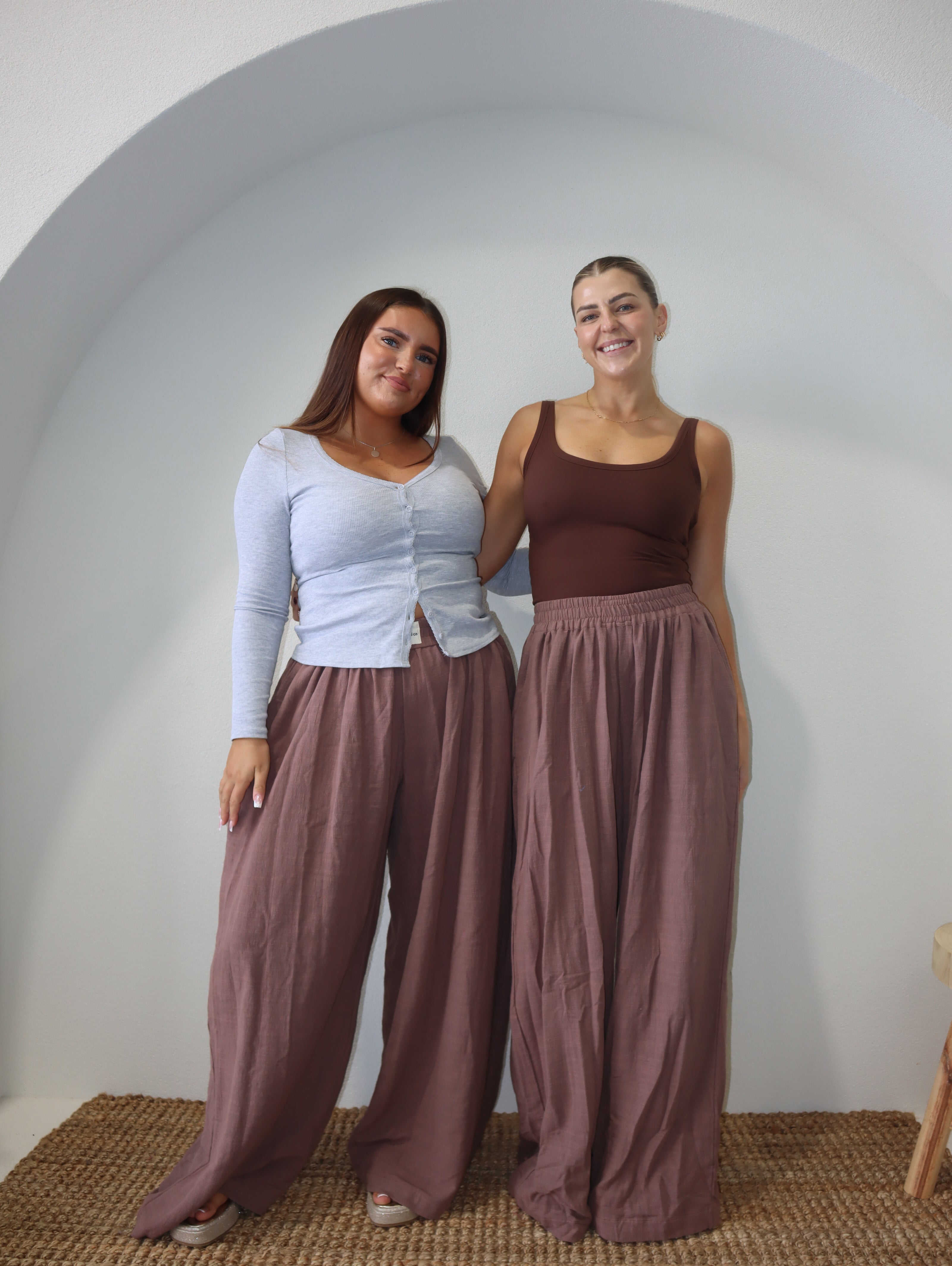Stevie Palazzo Pants | Cocoa Brown