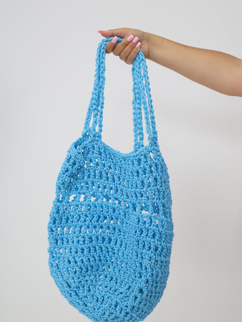 Knot & Soul Hand Crochet Bag | Electric Baby Blue
