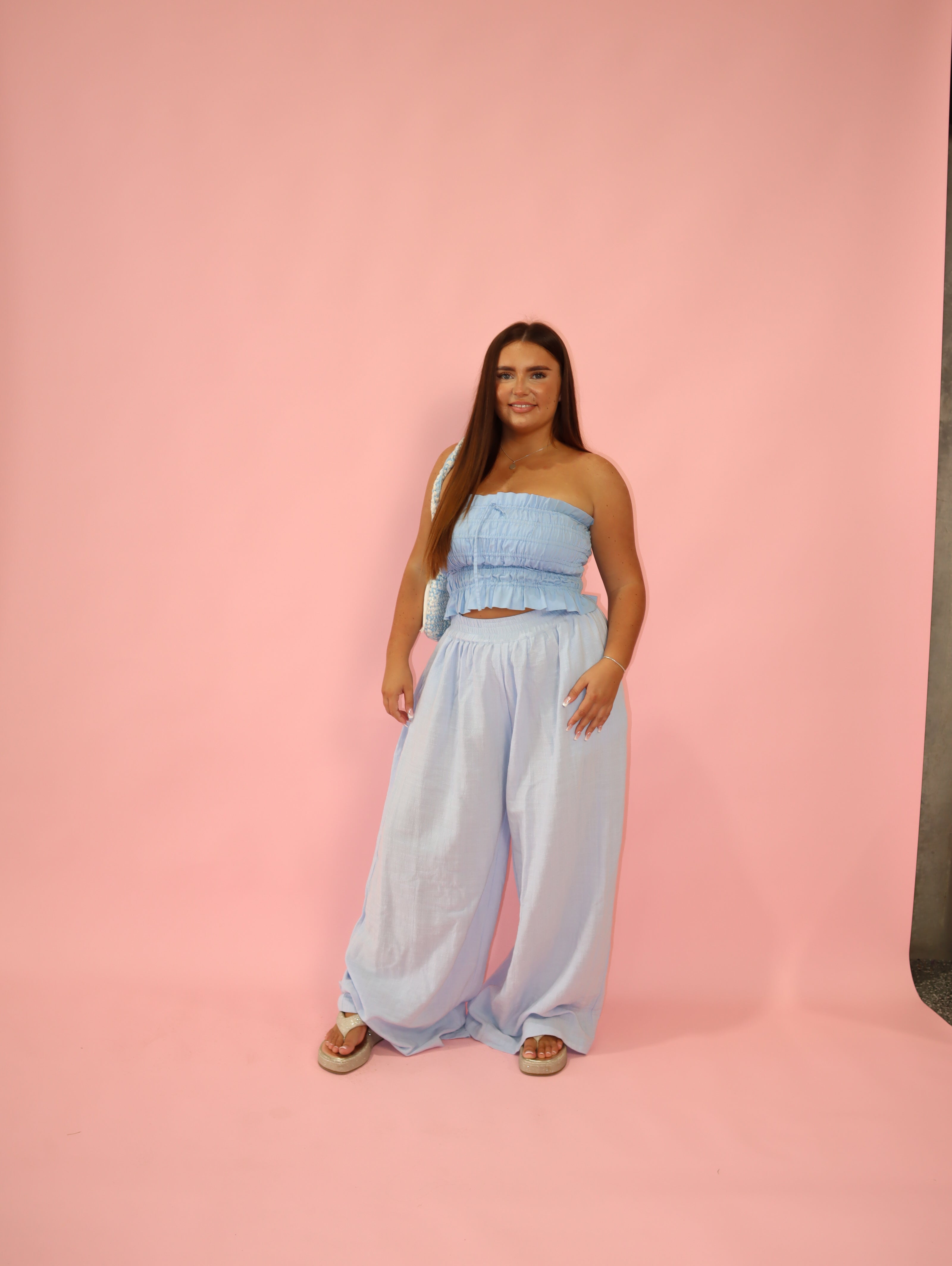Stevie Palazzo Pants | Powder Blue