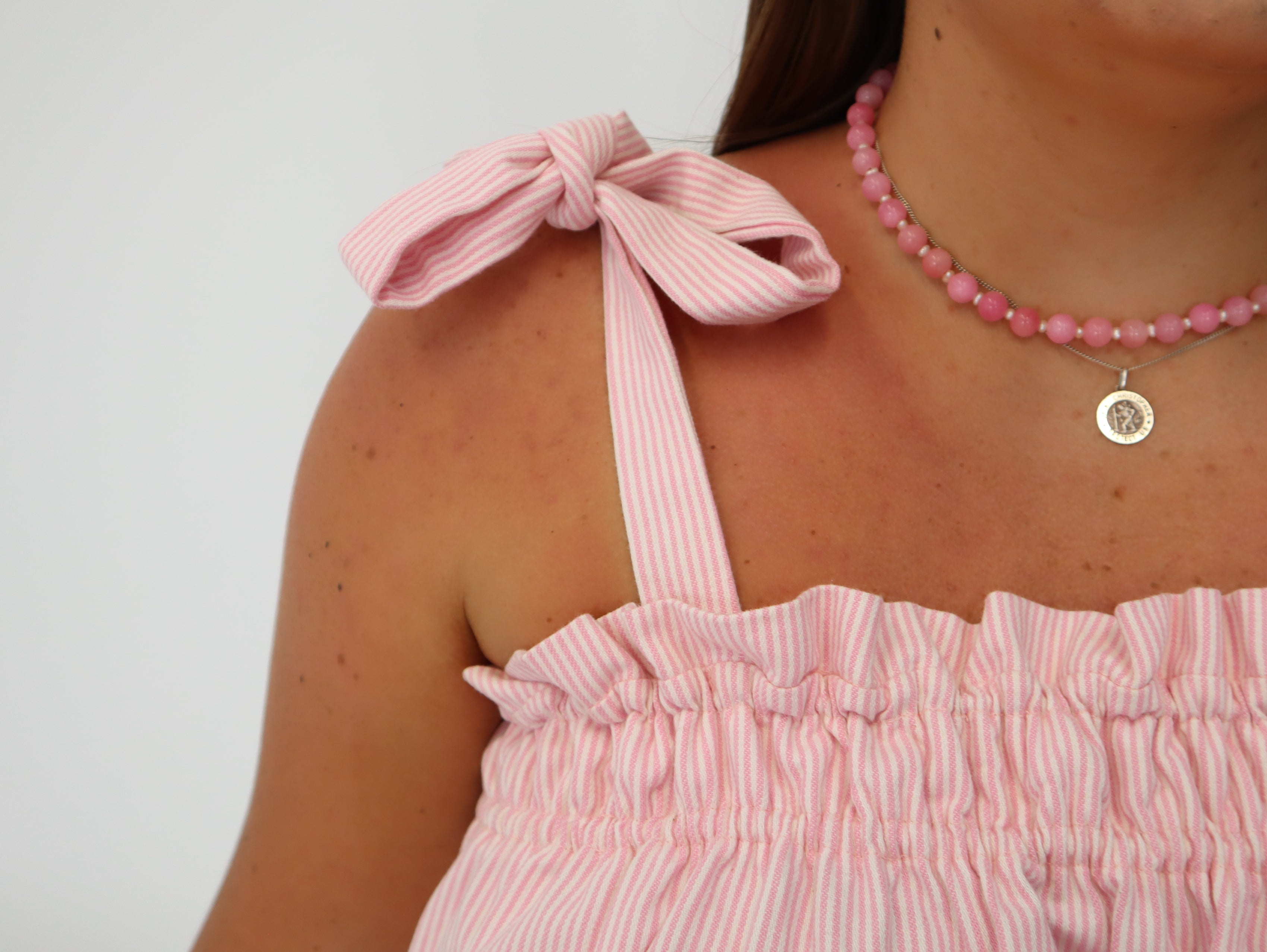 Sunset Swing Tunic - Pink Pinstripe