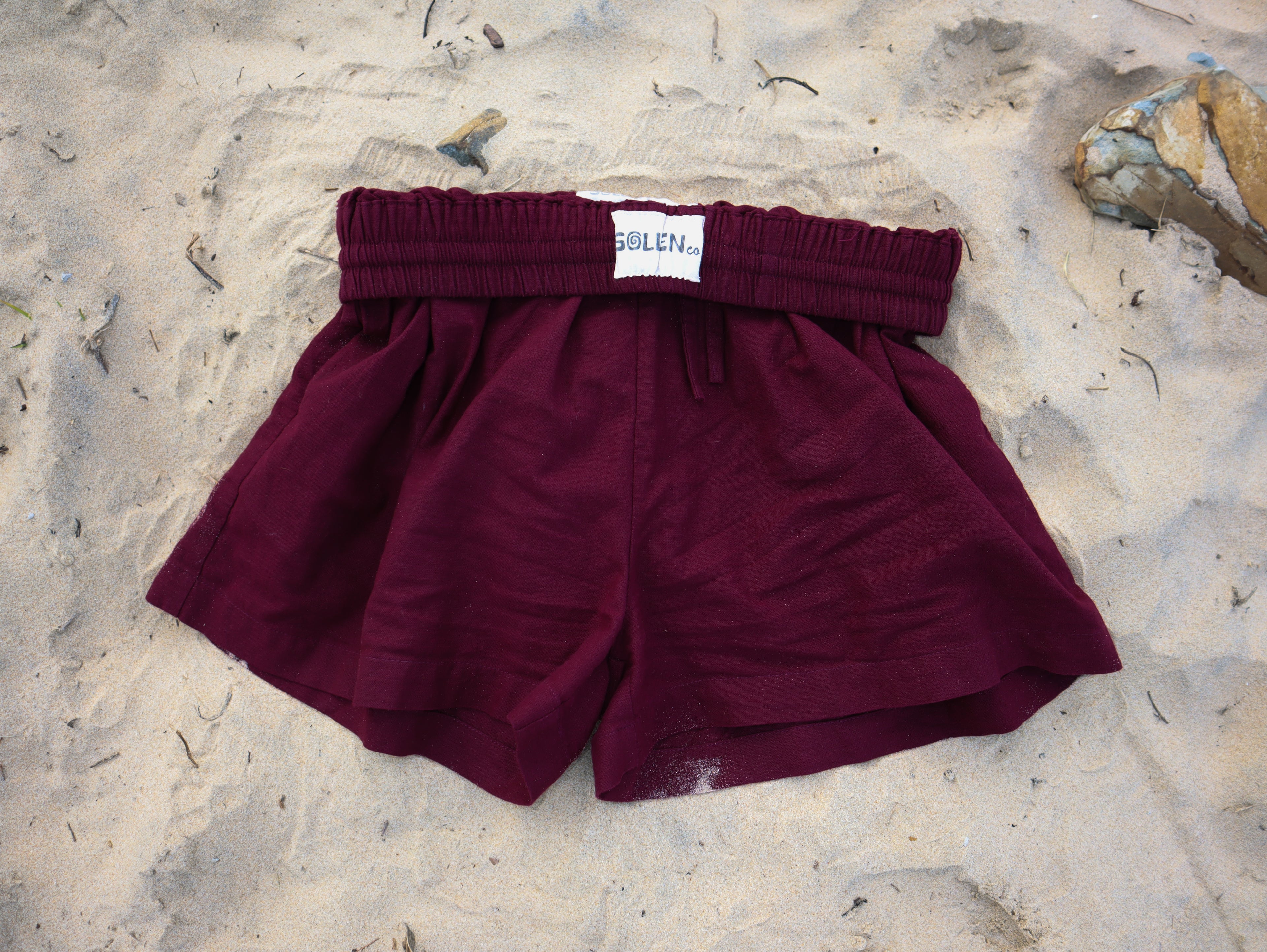 Signature Shorts | Cranberry Linen ~ PRE ORDER