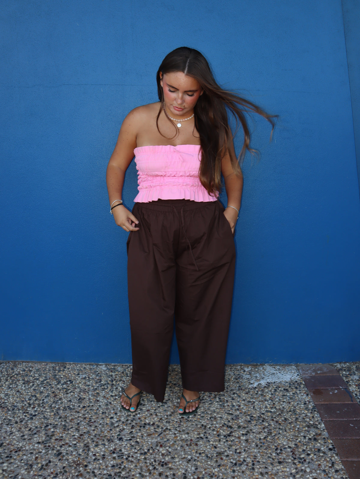 Goldie Barrel Leg | Chocolate Brown