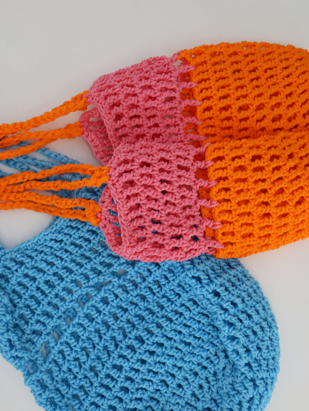 Knot & Soul Hand Crochet Bag | Orange + Hot Pink