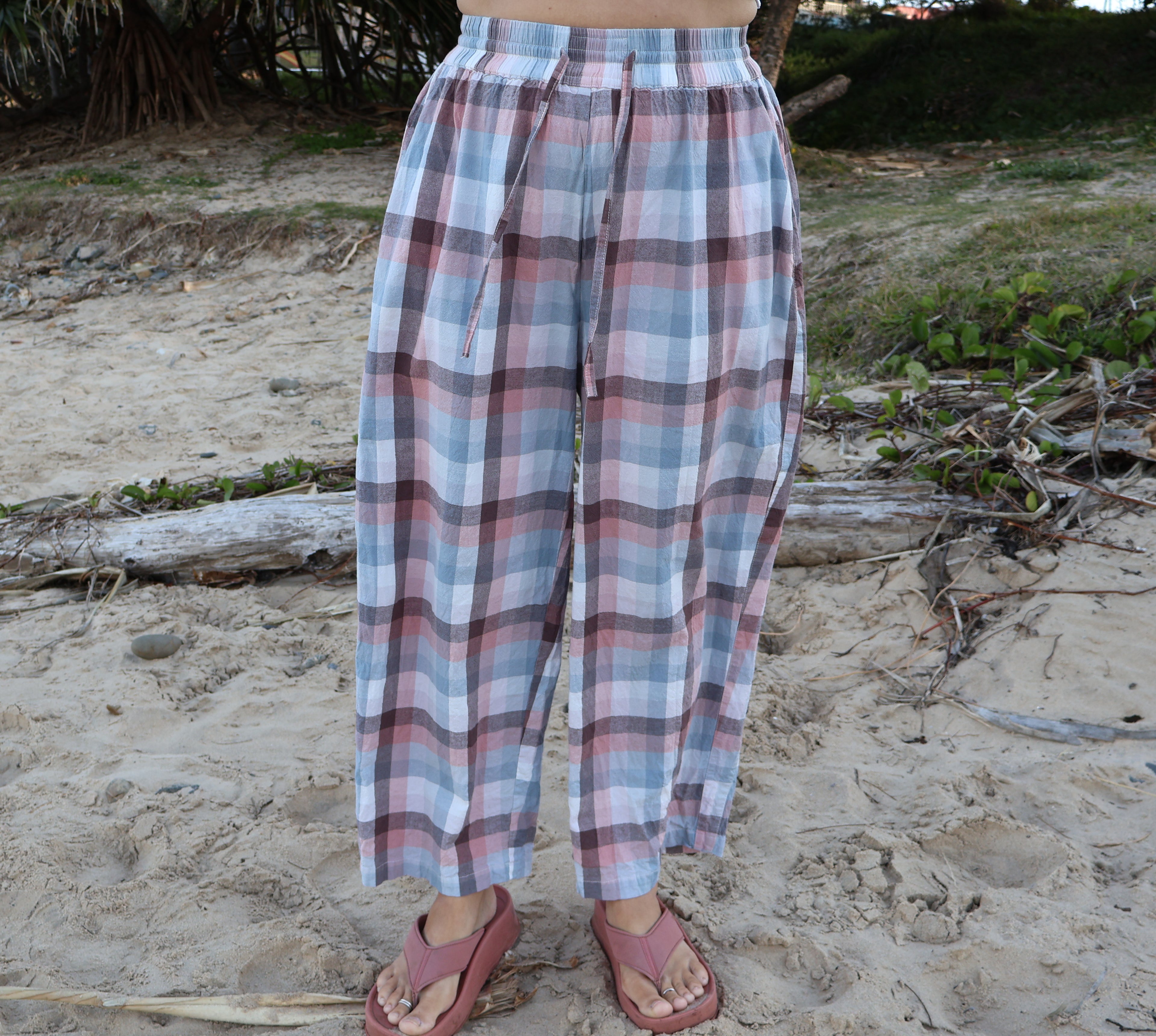 Goldie Barrel Leg | Sunset Check PRE-SALE