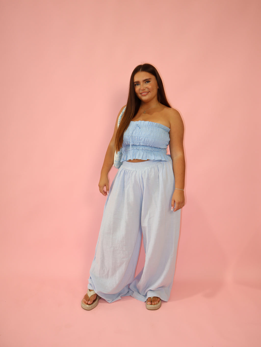 Stevie Palazzo Pants | Powder Blue