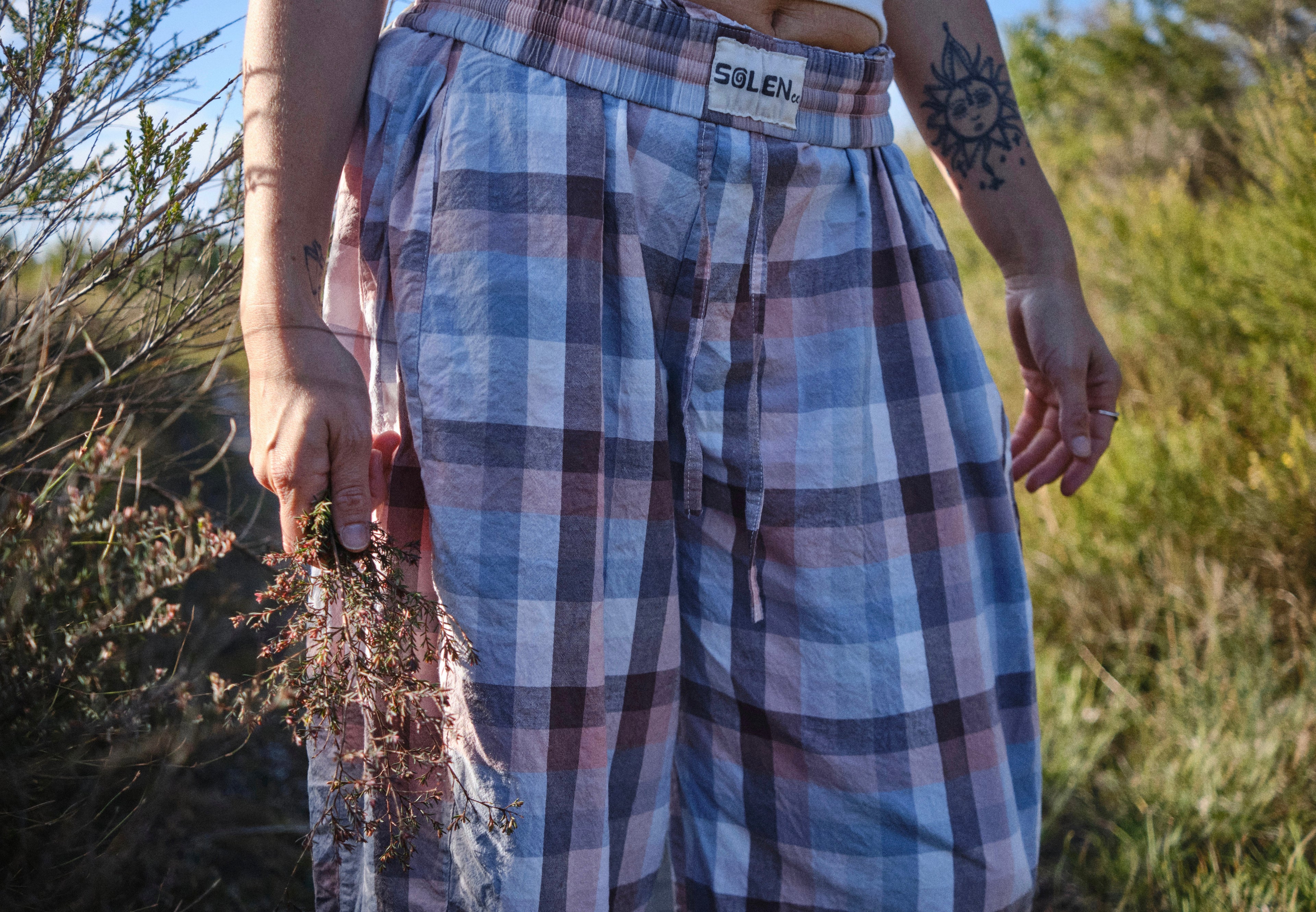 Goldie Barrel Leg | Sunset Check PRE-SALE