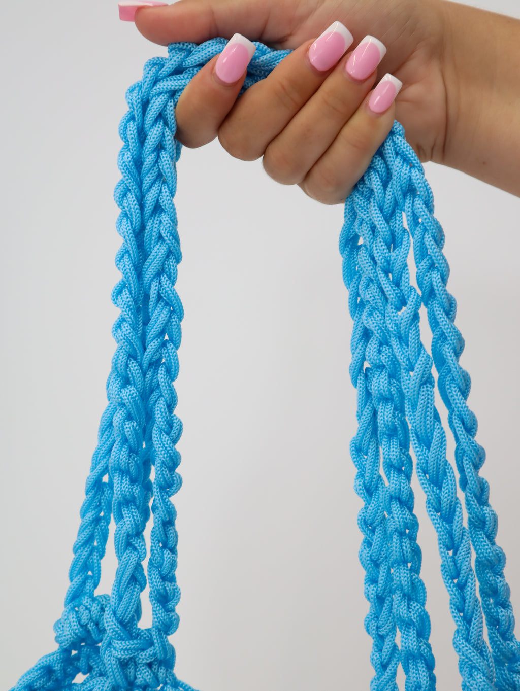 Knot & Soul Hand Crochet Bag | Electric Baby Blue